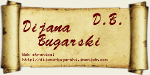 Dijana Bugarski vizit kartica